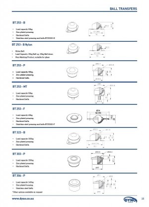 Dyno Components Catalogue Ball Transfers Pic